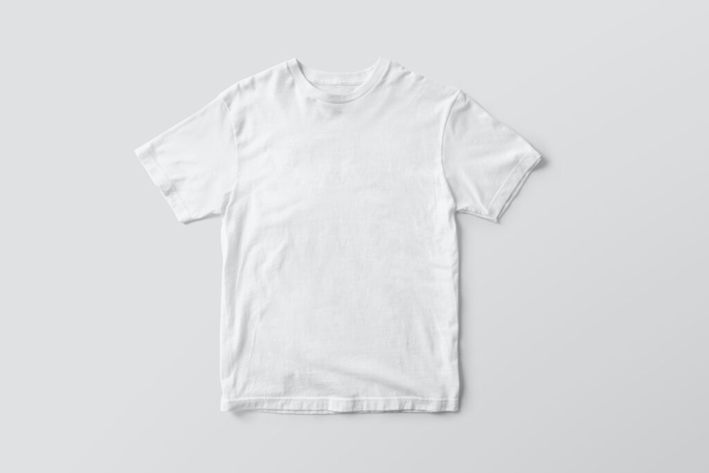 weißes T-Shirt Produktion